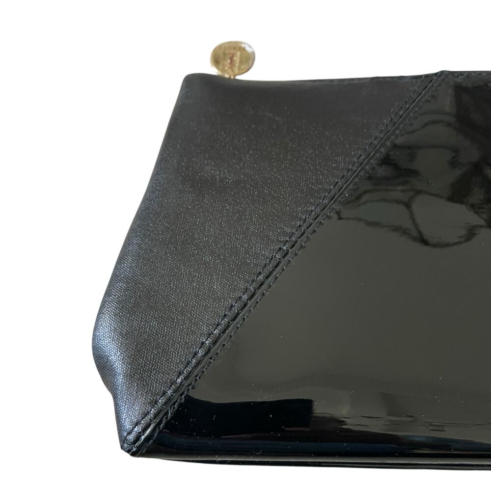 Yves Saint Laurent YSL Beaute Makeup Bag Travel Pouch Black Patent Clutch NEW - Picture 14 of 16